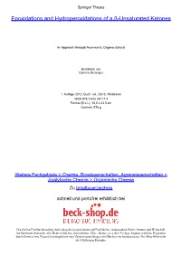 Epoxidations and Hydroperoxidations of A,ß-Unsaturated Ketones