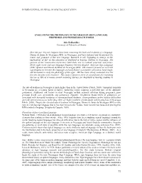 Evaluating the Phonology of Nicaraguan Sign Language: Preprimer and Primer Dolch Words