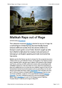 Malikah Raps out of Rage | Norient.Com 6 Oct 2021 21:06:22