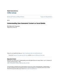 Understanding User-Generated Content on Social Media