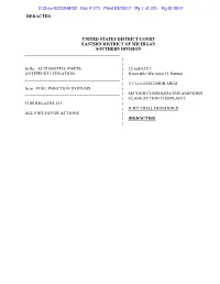 Fuel Injection Systems Second Consolidated Amended Class