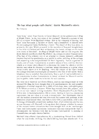 'He Has What People Call Charm': Gavin Maxwell's Otters