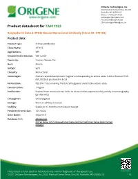 Karyopherin Beta 3 (IPO5) Mouse Monoclonal Antibody [Clone ID: OTI1C5] Product Data