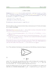 Limits Commutative Algebra May 11 2020 1. Direct Limits Definition 1