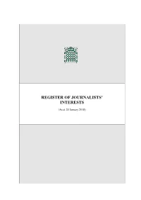 Register of Journalists' Interests
