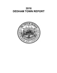 2016 Dedham Town Report