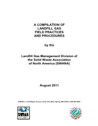 A Compilation of Landfill Gas Field Practices and Procedures