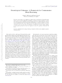 Deontological Coherence: a Framework for Commonsense Moral Reasoning