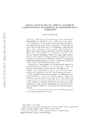 Mixed Anomalies of Chiral Algebras Compactified to Smooth Quasi