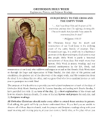 ORTHODOX HOLY WEEK Explanation, Prayers, and Scripture Readings