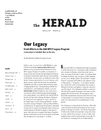 Our Legacy Fresh Efforts in the E&E RPCV Legacy Program a New Project Is Launched