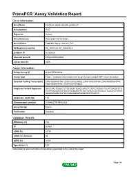 Primepcr™Assay Validation Report