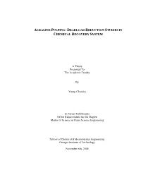 Alkaline Pulping: Deadload Reduction Studies in Chemical Recovery System