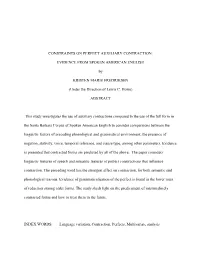Constraints on Perfect Auxiliary Contraction