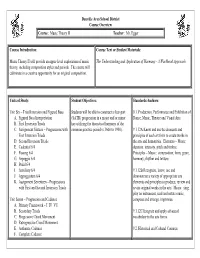 Danville Area School District Course Overview Course: Music Theory II Teacher: Mr. Egger Course Introduction: Music Theo
