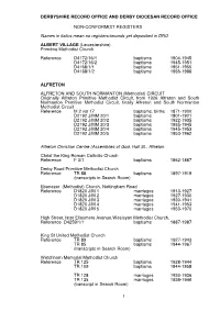 Non-Conformist Register List