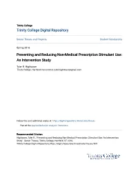 Preventing and Reducing Non-Medical Prescription Stimulant Use: an Intervention Study