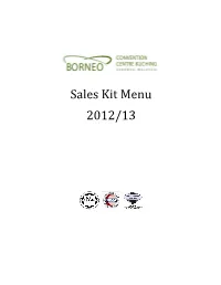 Sales Kit Menu 2012/13