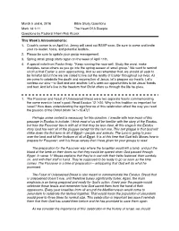 STUDY GUIDE for MARK 14-1-11 2.0 Leader's Guide