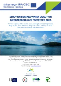 Study on Surface Water Quality in Djerdap/Iron Gate Protected Area