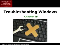 Troubleshooting Windows Chapter 19