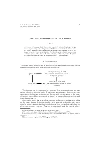 1 VERTEX-TRANSITIVE MAPS on a TORUS 1. Introduction This Paper Is