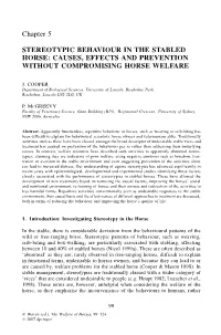 Chapter 5 STEREOTYPIC BEHAVIOUR in the STABLED
