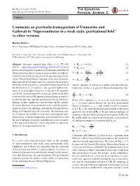 Comments on Gravitoelectromagnetism of Ummarino and Gallerati in “Superconductor in a Weak Static Gravitational Field” Vs Ot