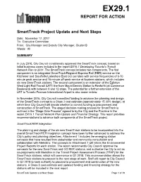 REPORT for ACTION Smarttrack Project Update and Next Steps
