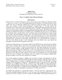 Status of the Fishery Resource Report, Mullett Lake, 2018-255