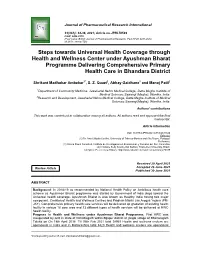 Steps Towards Universal Health Coverage Through Health And