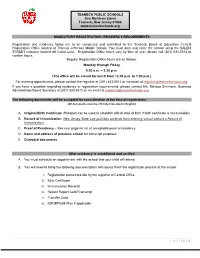 Teaneck Public Schools Registration Packet 2020