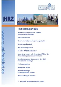 Www .Rz.Uni-Frankfurt.De