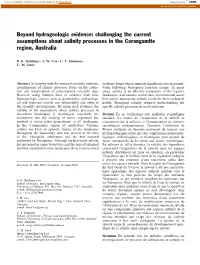 Challenging the Current Assumptions About Salinity Processes in the Corangamite Region, Australia