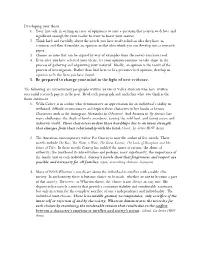 Developing Your Thesis 1. Your First Task in Writing an Essay of Opinion Is
