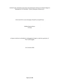 Página 1 De 25 a Work Project, Presented As Part of the Requirements for the Award of a Master Degree in Management from the NO