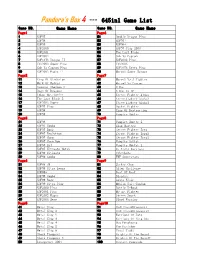 Pandora's Box 4 --- 645In1 Game List Game NO