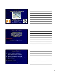 Goal of the Lecture Lecture Structure