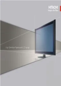 High Definition Plasma and LCD Range Truly Advanced Viewing