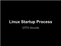 Linux Startup Process