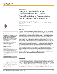 Miyazaki Ji (2016) Transgenic Expression of a Single