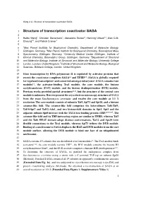 Structure of Transcription Coactivator SAGA