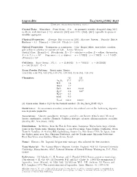 Legrandite Zn2(Aso4)(OH) • H2O C 2001-2005 Mineral Data Publishing, Version 1