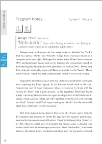 Program Notes