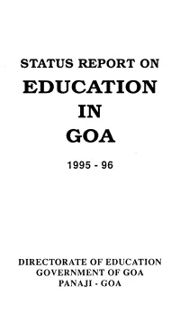 Status Report on Education in Goa