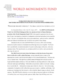 2008 Watch List Press Release
