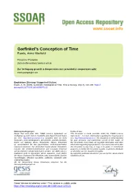 Garfinkel's Conception of Time