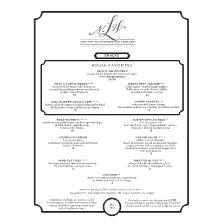 Library Dining Menu
