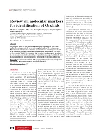 Review on Molecular Markers for Identification of Orchids