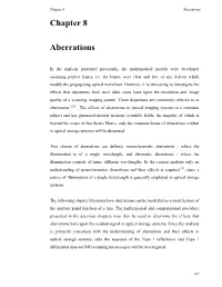 Chapter 8 Aberrations Chapter 8